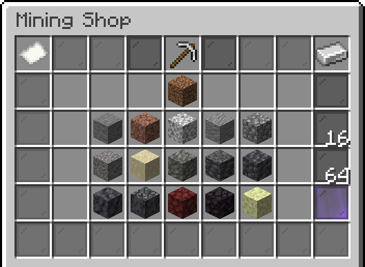 Sellshop Mining menu